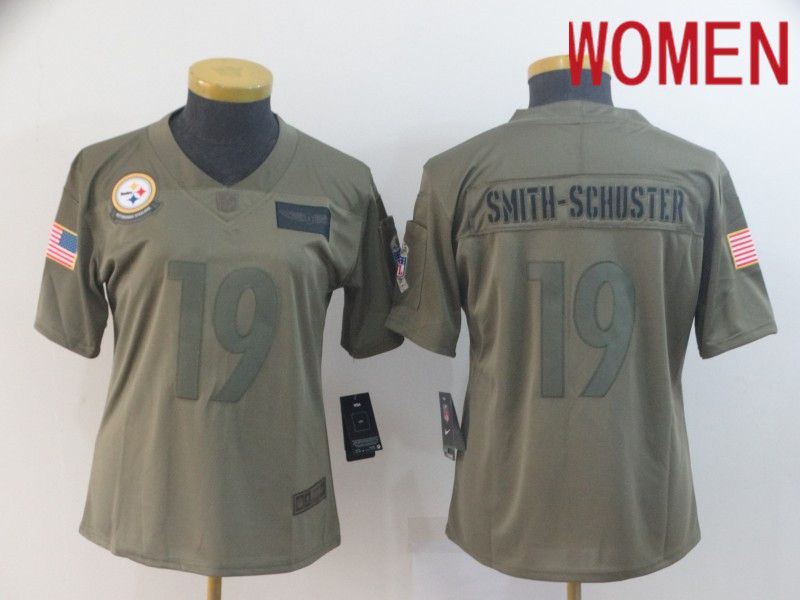 Women Pittsburgh Steelers #19 Smith-schuster Nike Camo 2019 Salute to Service Limited NFL Jerseys->youth nfl jersey->Youth Jersey